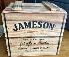 JAMESON IRISH WHISKEY RUSTIC WOOD BOX CRATE WITH LID AND HANDLES *NEW* picture