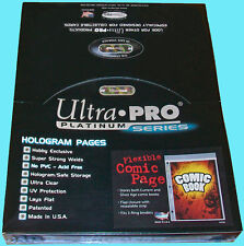 100 Ultra Pro Platinum COMIC BOOK Flexible PAGES Resealable Binder Pocket 3 Hole picture
