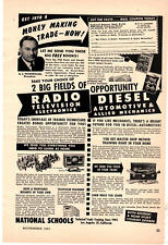 1951 Print Ad National Schools Technical Trade Training Radio Television Diesel picture