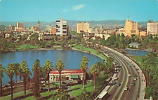 Los Angeles CA, Wilshire Blvd, General Douglas MacArthur Park, Vintage Postcard picture