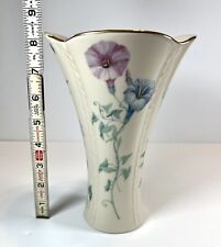 Lenox Flared Vase Morningside Cottage Floral Vintage 8.25 inch Retired Piece USA picture