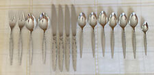VENETIA Oneida Community Flatware 15 Pieces Vintage Burnished Glossy Stainless picture