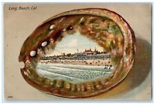 1909 Long Beach Seashell Embossed Hotel Exterior California CA Vintage Postcard picture