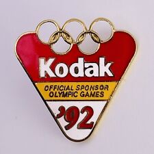 Vintage Kodak Official Sponsor Olympic Games ‘92 Enamel Pin - Lapel, Hat - Nice picture
