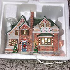 Santa's Workbench Christmas Village Caramel And Creme Candy Shop Lighted House picture