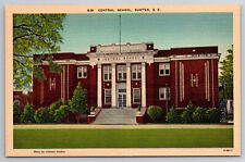 Vintage Postcard SC Sumter Central School Street View -4554 picture