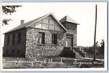 Luzerne Michigan MI Postcard RPPC Photo Emma Lowery Cong'l Church c1940's picture