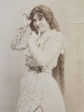 Beautiful Photo Of Long Haired RUSSIAN Women Cabinet Card Antique.  Late 1800s picture