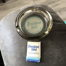 Vintage Disneyland Hotel Ashtray With Smokey Glass & 1 Matchbook With Matches picture