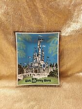 Vintage Walt Disney World Cinderella Castle Souvenir Glass Trinket Dish Ashtray picture