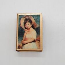 Vtg Matchbox Book Match Holder Brass Mini Tray Miss Juliana Willoughby Romney US picture