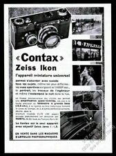 1933 Contax Zeiss Ikon camera photo French vintage print ad picture