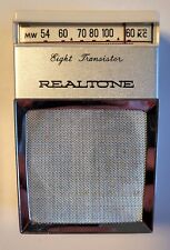 Vintage Realtone 8 Transistor Radio TR-1820 White Silver - Tested Works picture