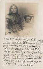 Vintage 1906 RPPC SF California Native American Young Mother & Child Postcard picture