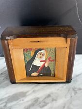 Vintage St. Rita Collection Box for Scholarships for Augustinian Priests c1940 picture