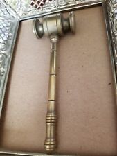 Vintage SOLID Brass 6 inch Gavel picture