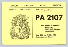 Vintage Ham Radio Amateur QSL QSO Postcard PA2017 Netherlands 1980 picture