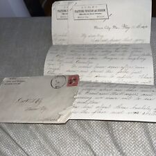 Antique 1896 Letter: Monroe City MO Missouri Ralls County Surgeon Letterhead picture