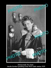 OLD LARGE HISTORIC PHOTO OF SCHENECTADY NEW YORK AMELIA EARHART WGY RADIO c1929 picture