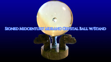 BIG& Stunning Bronze Marble & Murano signed Glass Midcentury Crystal Ball Boxers picture