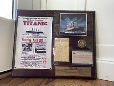 Titanic Limited Edition Plaque w/ Gold Plated 100th Anniversary Coin 2012 picture