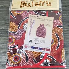 Bulurru Authentic Aboriginal Art Kitchen Arpon Australian Made 100% Cotton- Rust picture