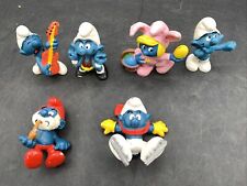 Vintage 1970s 1980s Schleich Smurf Figure Lot of 6 picture