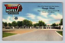 Roswell NM- New Mexico, Navajo Motel, Advertisement, Antique, Vintage Postcard picture