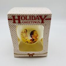 Vintage Holiday Greetings Joy Peace Hope Baby Faces 1998 Ornament picture