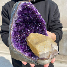8.2lb Large Natural Amethyst geode quartz cluster crystal specimen Healing picture