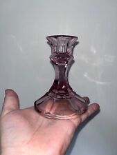 Vintage PRESSED GLASS CANDLE HOLDERS 4 1/4
