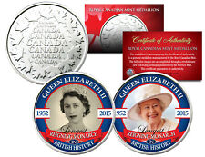 QUEEN ELIZABETH *Longest Reigning* Set of 2 Royal Canadian Mint Medallion Coins picture