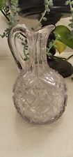 Antique 1920-1930's Small BLOWN Crystal Pink Cruet Bottle, A RARE Find picture