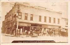 RPPC Wilson Cathcourt Block Kingsley Iowa c1910 Photo Postcard picture