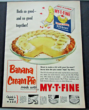 1952 MY-T-FINE Dessert Vintage Print Ad Vanilla Flavor Pie Filling GI's Favorite picture