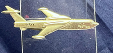 Vtg Navy P6M Hickok USA Military Airplane Plane Tie Bar Clasp Lapel Jewelry picture