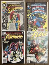 Lot of 4 Marvel DC Comics Superman, Flash, Avengers, Captain America 1982-1992 picture