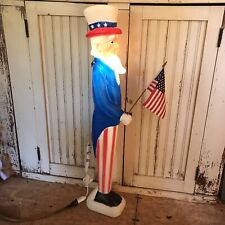 Vintage Blow Mold Uncle Sam Patriotic USA Made Lighted Union New Old Stock picture