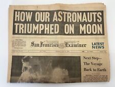 San Francisco Examiner July 21, 1969. How Our Astronauts Triumphed on Moon SALE picture