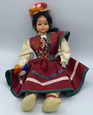 Vintage 13” Portugal Madeira International Costume Souvenir Doll Eyes Open Close picture