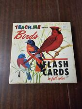 Vintage 1968 Teach Me About Birds Flash Cards Educational Nature Renwal GUC picture