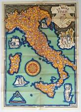 Rare 1933 Umberto Zimelli Italy Pictorial Map, La Belle Italie, Beautiful Italy picture