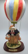 Vintage Davar Hot Air Balloon With Carnival Clown Figure On Wooden Base picture