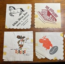1940 - 1950's Vintage Cocktail Napkin Lot - Holiday Reno Harrah's Club Red Barn picture