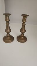 Pair small vtg Candle Holders candlesticks Round Base antique Victorian picture