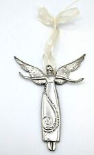 Ornament Mother Teresa Serenity Angel Metal Quote Silver Color 5.25 Inches Long picture