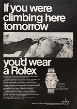 1968 Rolex 1005 Chronometer Watch  VINTAGE AD Vinson Massif Climb ORIGINAL picture