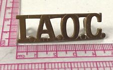 WW1 British / Indian Army Ordnance Corps IAOC brass shoulder title nice original picture