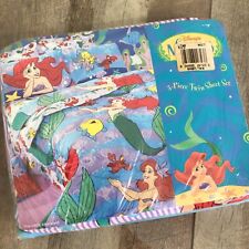 Vintage Disney The Little Mermaid 3-Piece Twin Sheet Set picture