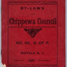 c1900s Buffalo, NY Pocahontas Chippewa Council By-Laws Booklet Indian Tribe C55 picture